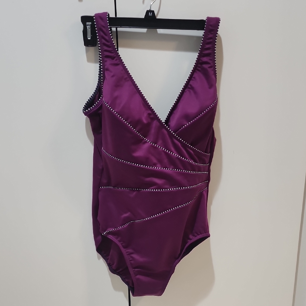 Miraclesuit Deep Purple One Piece Swimsuit